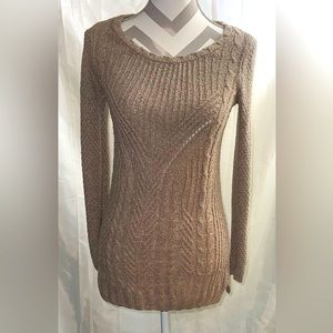 Women’s Maurices sweater light brown.